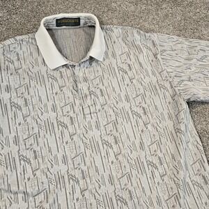 Descente International Collection Golf Polo‎ Shirt Men's Size L , Abstract